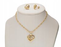 NASZYJNIK ZŁOTY SERCE ŁAŃCUSZEK ZAWIESZKA 925 dla dziewczyny na Walentynki