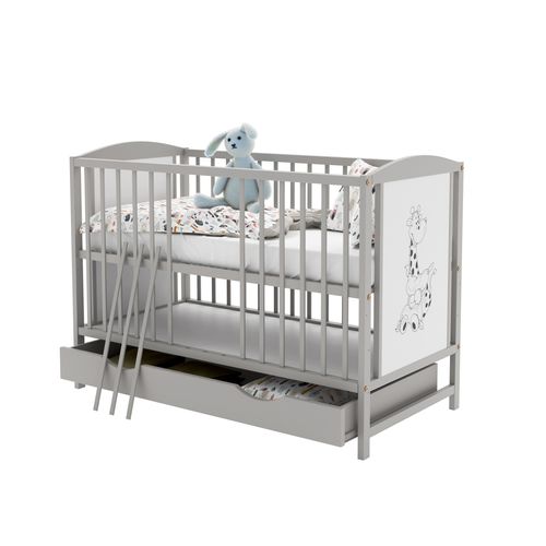 Łóżeczko szuflada BAJKA SZARA TAPCZANIK na Arena.pl