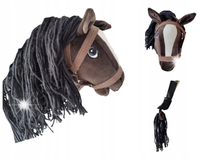HOBBY HORSE KOŃ NA KIJU CIEMNY BRĄZ
