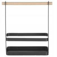 Organizer koszyk stołowy na przyprawy z drewnianą rączką 23x10x24 cm Hendi