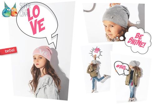 BROEL Tecla komin tuba dla dzieci wiskoza szary-turkus na Arena.pl