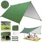 TARP TURYSTYCZNY PŁACHTA PLANDEKA KEMPINGOWA WODOSZCZELNA 3X3 M DO HAMAKA