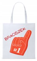 Dla Brata Na Prezent Torba Eco Biała Shopper Z Nadrukiem Ze Zdjęciem