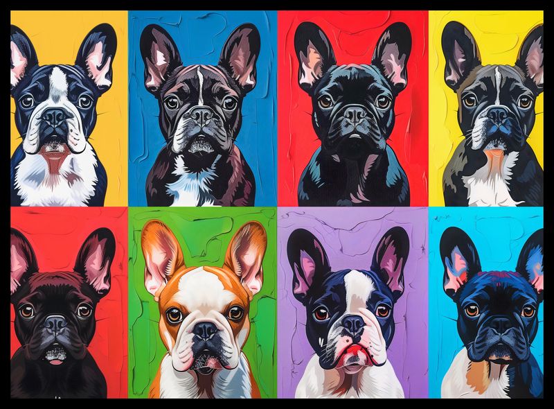 Plakat 55x40cm Buldogi Francuskie zdjęcie 2