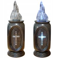 WKŁAD DO ZNICZY ZNICZA LED NA BATERIE GRANITOWY ZNICZ EFEKT PŁOMIENIA R6