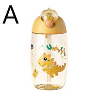 JIRO 600ML Butelka na wodę dla dzieci do szkoły Przenośny kubek z dinozaurem z – 600ml / Yellow