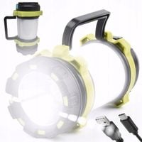 MOCNA LATARKA LAMPA WARSZTATOWA WOJSKOWA AKUMULATOROWA LED USB Z UCHWYTEM