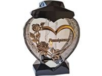 PAMIĘTAMY ZNICZ LAMPION SERCE ZŁOTO NA GRÓB SOLARNY FOTOWOLTAICZNY