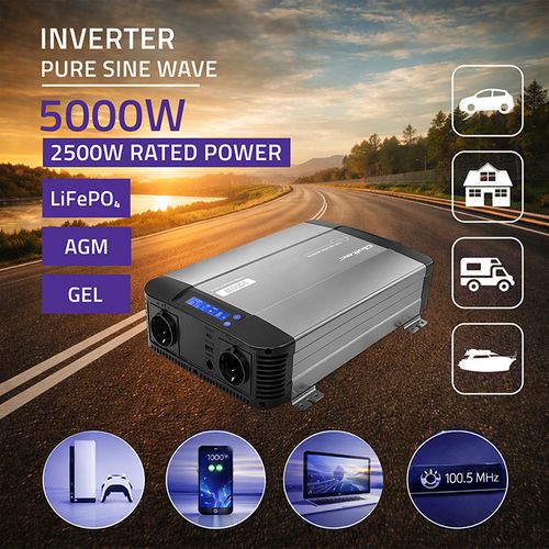 Qoltec przetwornica 12V/230V 2500W sinus na Arena.pl