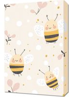 Obraz 40x60cm Wzory dla Dzieci, Dziewczynki i Chłopca - Pszczółki