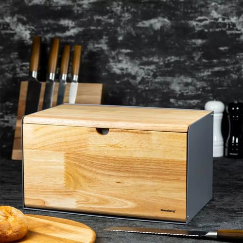 chlebak pojemnik na pieczywo dwustronny klausberg kb-7395 szary na Arena.pl