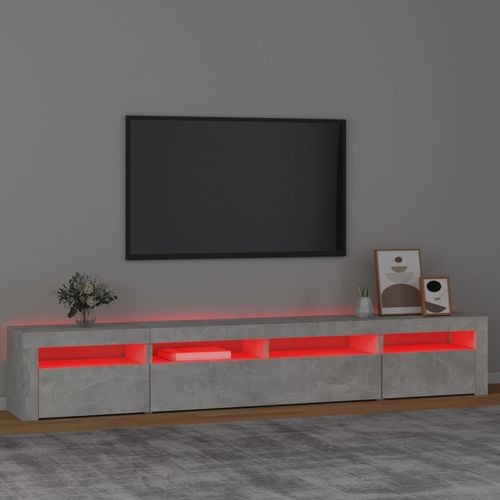 Szafka pod TV z oświetleniem LED, szarość betonu, 240x35x40 cm na Arena.pl