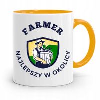 Dla Rolnika Kubek Zółty Farmer Najlepszy W Okolicy Z Nadrukiem Ze Zdjęciem