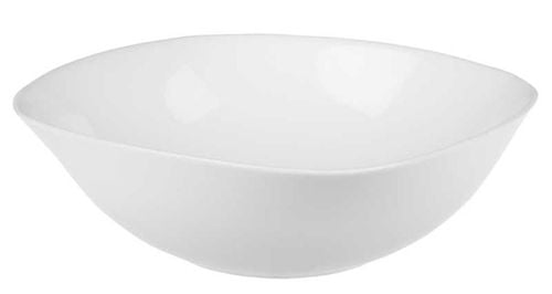 Zestaw obiadowy dla 6 osób 18 el. biały kwadratowy szkło opalowe zmywarka na Arena.pl