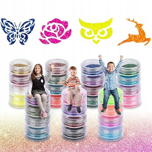 ZESTAW DO ROBIENIA TATUAŻY BROKATOWYCH SZABLONY ZMYWALNE BROKATY DLA DZIECI na Arena.pl