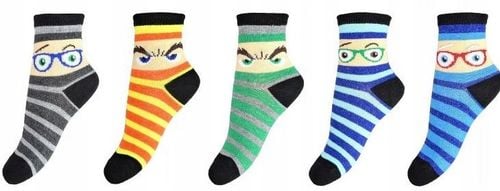 Skarpetki Bawełniane Chłopięce Minki 5-PAR 19-22 na Arena.pl