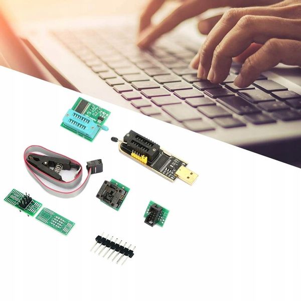 DUŻY ZESTAW PROGRAMATOR USB CH341A PAMIĘĆ SPI FLASH EEPROM TTL ADAPTERY XXL zdjęcie 2
