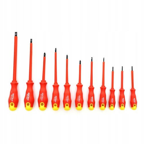 WKRĘTAKI ŚRUBOKRĘTY IZOLOWANE 11 ELEMENTÓW + WALIZKA RĄCZKA SOFT GRIP na Arena.pl