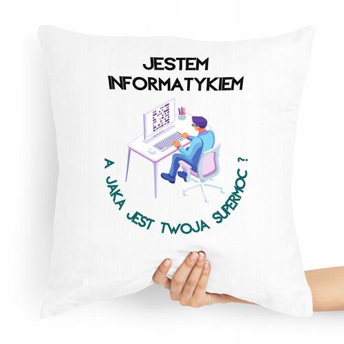 Poduszka Informatyka Programisty Jestem Offline! Z Nadrukiem Ze Zdjęciem na Arena.pl