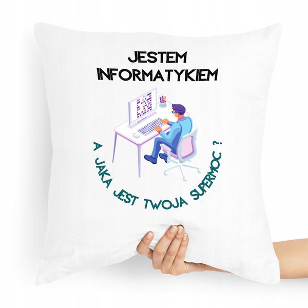 Poduszka Informatyka Programisty Jestem Offline! Z Nadrukiem Ze Zdjęciem zdjęcie 1