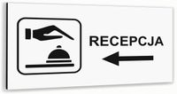 Tabliczka informacyjna BIAŁA dibond RECEPCJA dowolny NAPIS