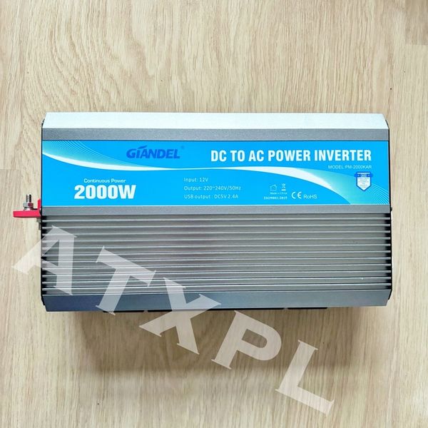 Giandel Przetwornica sinusoidalna 2000 W, Dc 12 V zdjęcie 3