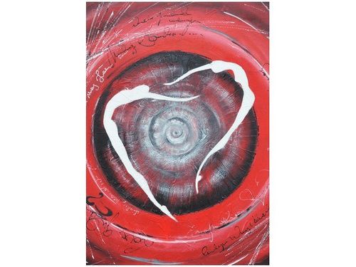 OBRAZ LOVERS DANCING TANIEC KOCHANKÓW ABSTRAKCJA CZERWIENI na Arena.pl