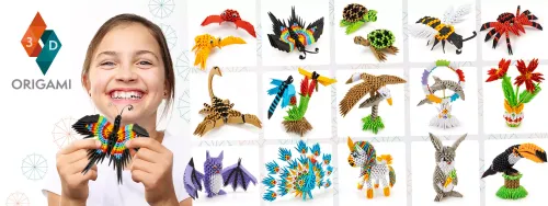 Zabawka kreatywna dla dzieci i dorosłych - Origami 3D Tukan (752 elementy) na Arena.pl