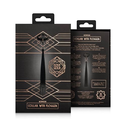 rosy gold   collar with flogger   black na Arena.pl