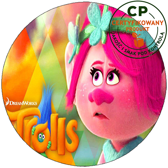 Opłatek na tort Trolls Trolle zdjęcie 1