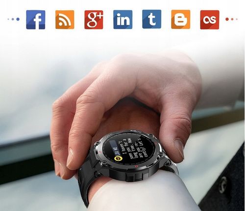 WOJSKOWY ZEGAREK SMARTWATCH PULSOMETR ROZMOWY POLSKIE MENU MOCNA BATERIA na Arena.pl
