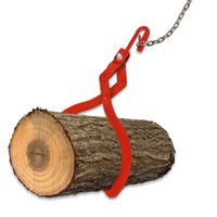 19191       Chwytak do drewna 610mm 450kg Szczypce leśne Kleszcze Czerwone