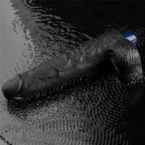 10" real softee rechargeable tpe vibrating dildo(black) na Arena.pl