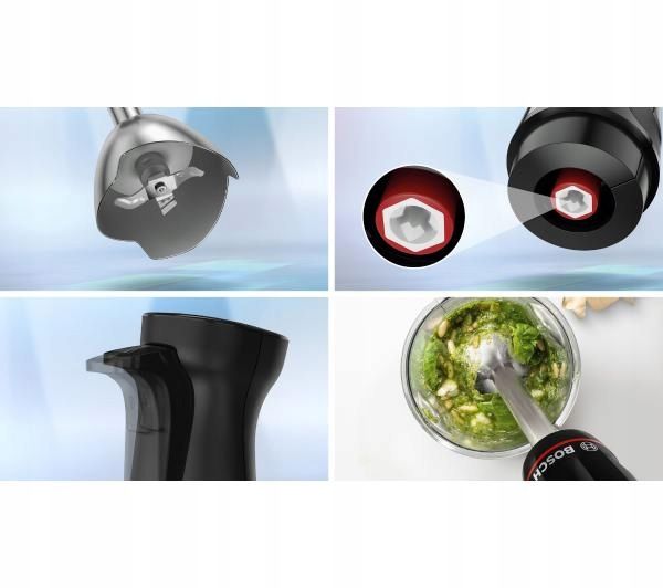 Blender ręczny Bosch MSM4B621 1000W + Rozdrabniacz + Końcówka do ubijania zdjęcie 2