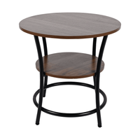 Stolik kawowy okrągły loft fi 56x55cm orzech