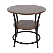 Stolik kawowy okrągły loft fi 56x55cm orzech