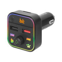 Transmiter FM Bluetooth 5.3 2xUSB SD ładowarka QC Peiying