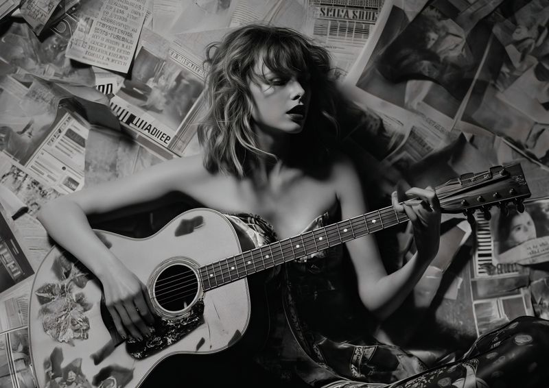 Plakat 42x29,7cm Młoda Gitarzystka zdjęcie 1