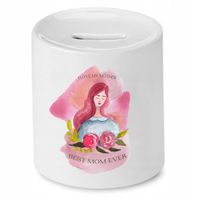 Skarbonka Dla Mamy Matki Best Mom Ever Prezent Z Nadrukiem Ze Zdjęciem