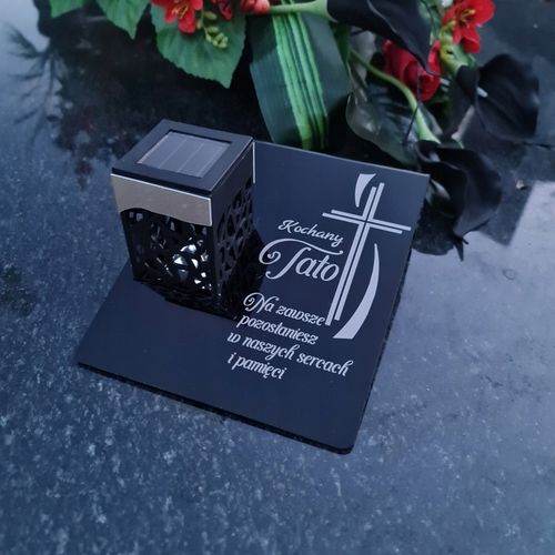 ZNICZ SOLARNY Wieczna Latarenka LED STATUETKA GRÓB lampka dla TATY na Arena.pl