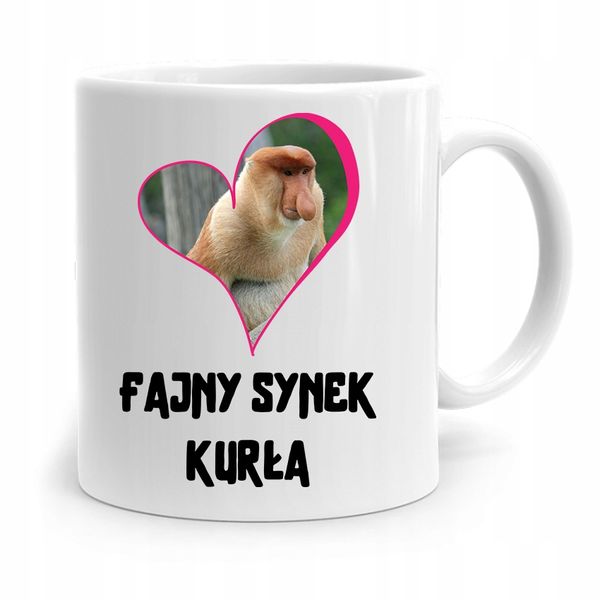 Kubek Prezent Dla Syna Dziecka Fajny Synek Kurła Z Nadrukiem Ze Zdjęciem zdjęcie 1