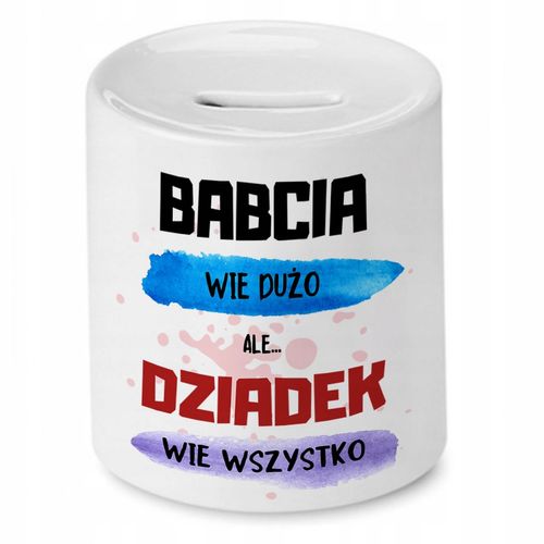 Skarbonka Dzień Dziadka Dziadek Wie Wszystko Z Nadrukiem Ze Zdjęciem na Arena.pl