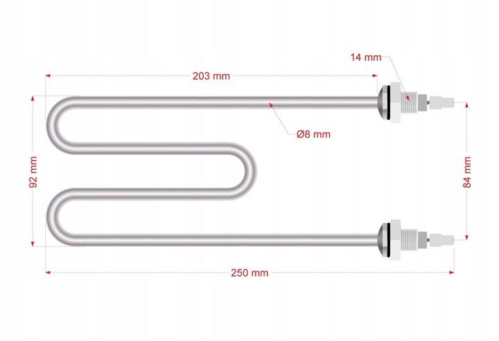 Grzałka do parnika 1400W typ-M Univversal MR04-021 zdjęcie 2
