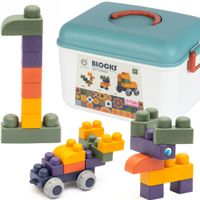 Zestaw klocki miękkie duże 133 elementy dla dzieci pudełko DL504-133