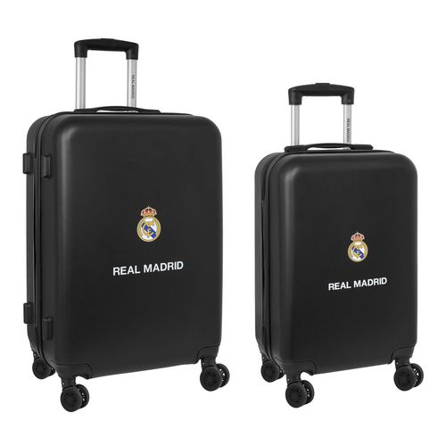 Komplet walizek Real Madrid C.F. + mediano 24 WÓZEK Granatowy 40x63x26cm 2 na Arena.pl
