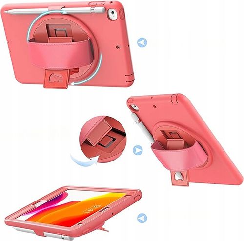 Etui do iPad Mini 5/Mini 4 7.9" z Podstawką i Miejscem na Rysik Różowy na Arena.pl