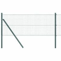 Ogrodzenie z słupkami Zielony 0.4 x 10 m Stal