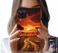 ETUI DO SAMSUNG A12 / M12 - SAFARI AFRYKA ZACHÓD SŁOŃCA PIĘKNE WIDOK