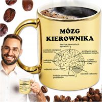 KUBEK ZŁOTY PREMIUM MÓZG KIEROWNIKA ŚMIESZNY PREZENT AWANS DLA SZEFA