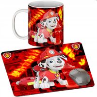 ZESTAW KUBEK + PODKŁADKA - PSI PATROL PAW PSY - PREZENT WIELE WZORÓW + IMIĘ